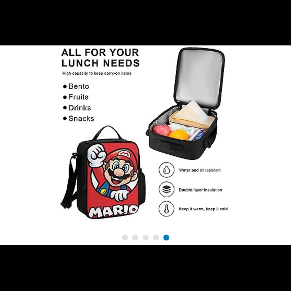 3PC Mario Print Backpack - Picture 3 of 6
